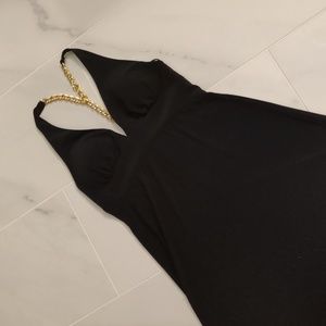 Halter Dress with Gold Hardware